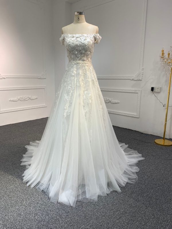 BYG#Y2308 HOT SALING LACE BEADING A-LINE WEDDING DRESS