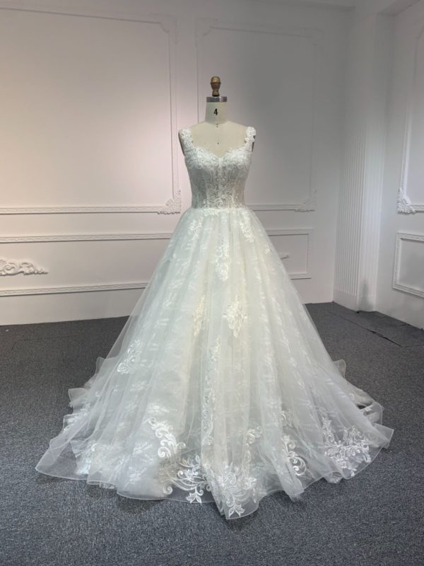 BYG #Y2311 LACE UP A LINE WEDDING DRESS