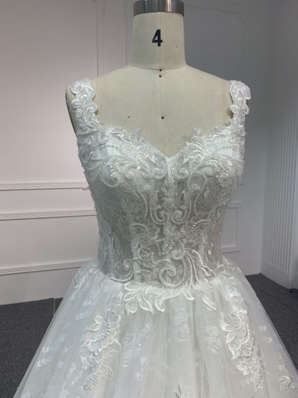 BYG #Y2311 LACE UP A LINE WEDDING DRESS - Image 3