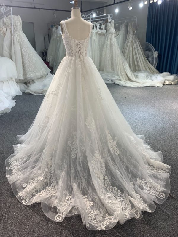 BYG #Y2311 LACE UP A LINE WEDDING DRESS - Image 4