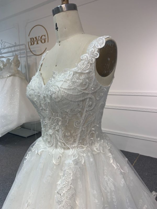 BYG #Y2311 LACE UP A LINE WEDDING DRESS - Image 5