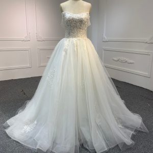 BYG#Y2312 HOT SALING LACE BEADING A-LINE WEDDING DRESS