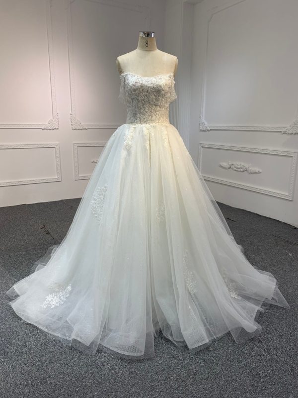 BYG#Y2312 HOT SALING LACE BEADING A-LINE WEDDING DRESS