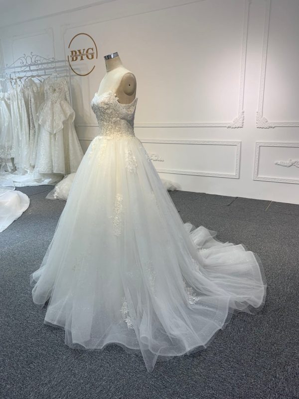 BYG#Y2312 HOT SALING LACE BEADING A-LINE WEDDING DRESS - Image 3