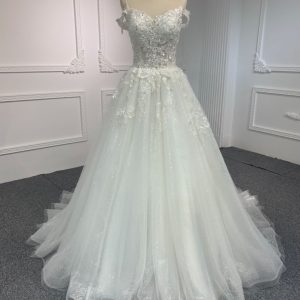 BYG #Y2316 LACE UP A LINE WEDDING DRESS