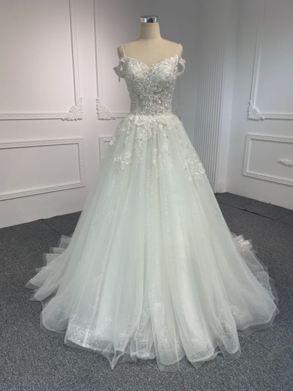 BYG #Y2316 LACE UP A LINE WEDDING DRESS