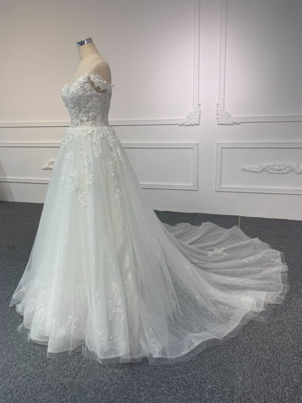 BYG #Y2316 LACE UP A LINE WEDDING DRESS - Image 2