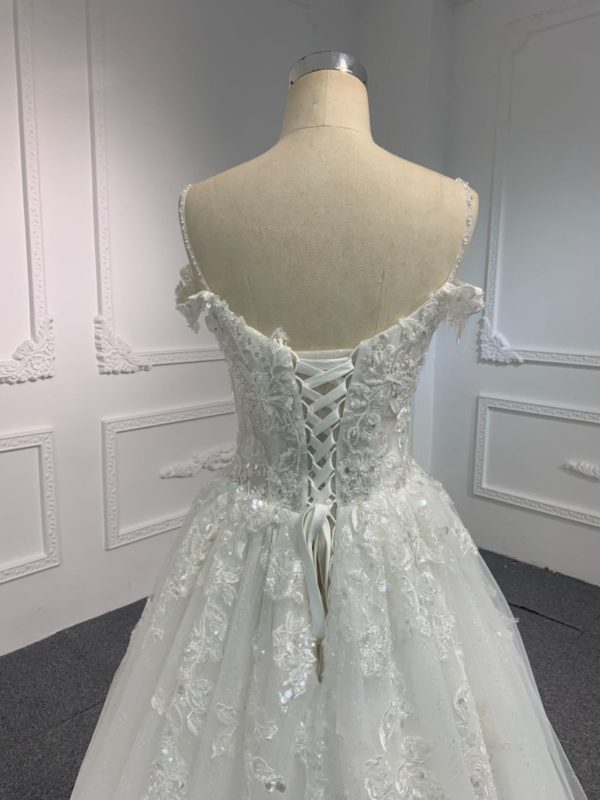 BYG #Y2316 LACE UP A LINE WEDDING DRESS - Image 5