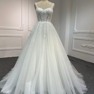 BYG#Y2318 LACE BEADINGS A LINE WEDDING DRESS
