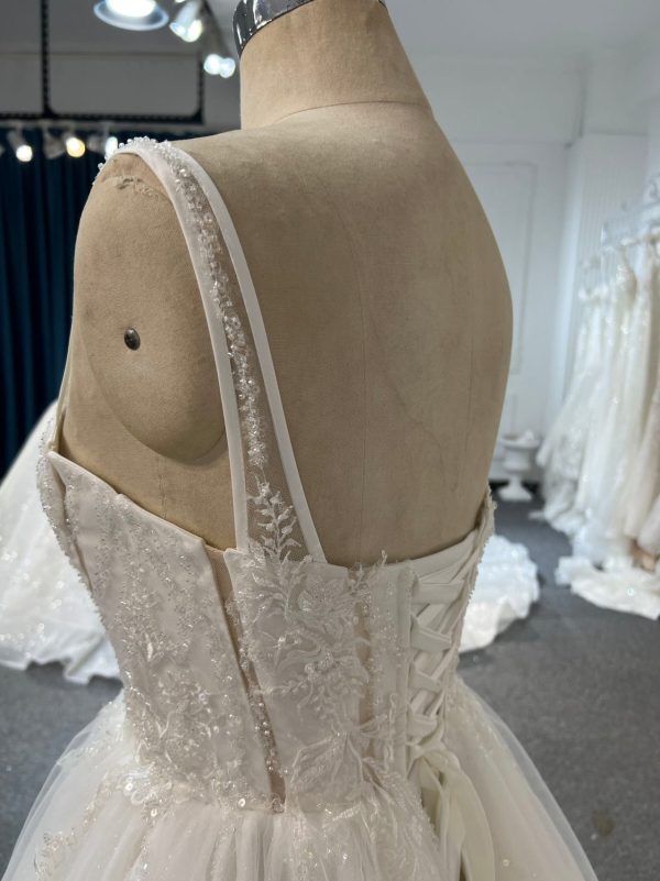 BYG#Y2318 LACE BEADINGS A LINE WEDDING DRESS - Image 6