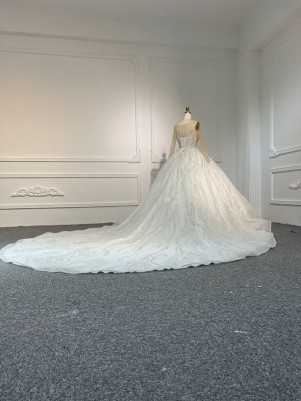 BYG#Z312 LUXURY LAYERING LONG SLEEVES WEDDING DRESS - Image 4