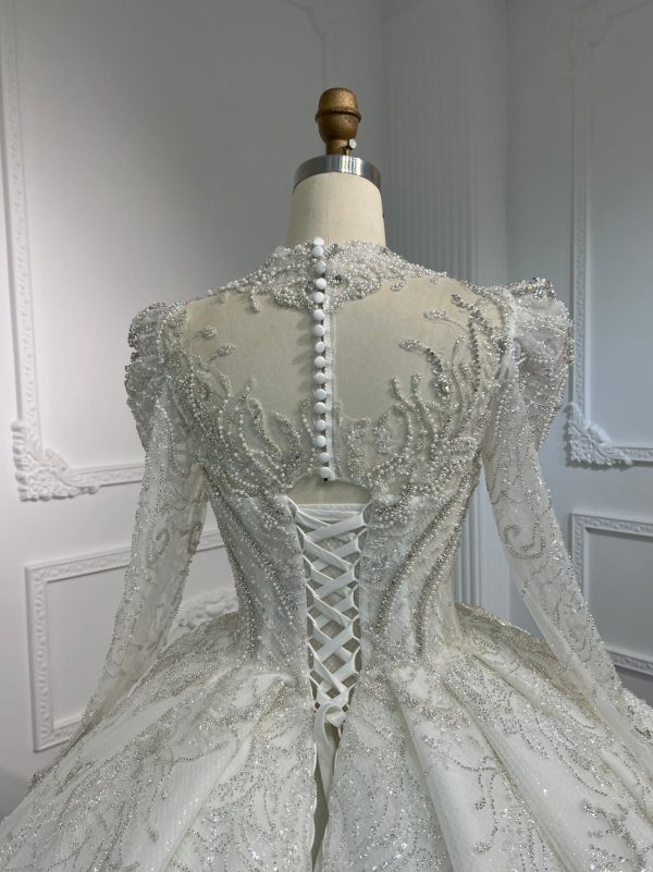 BYG#Z316 LUXURY LAYERING LONG SLEEVES WEDDING DRESS - Image 5