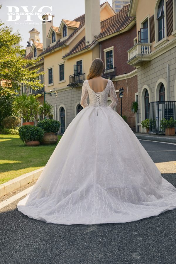 BYG #29780 scoop neckline beadings ball gown - Image 4