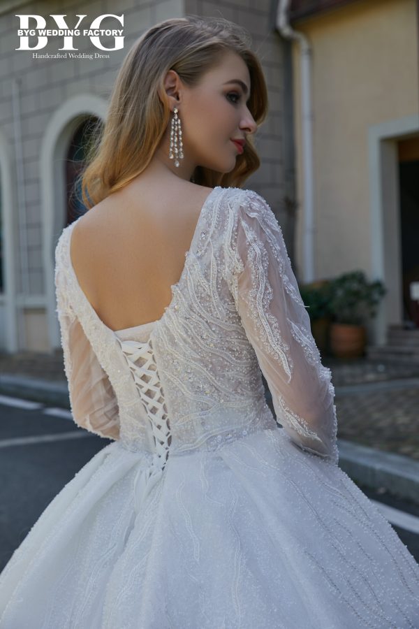 BYG #29780 scoop neckline beadings ball gown - Image 5