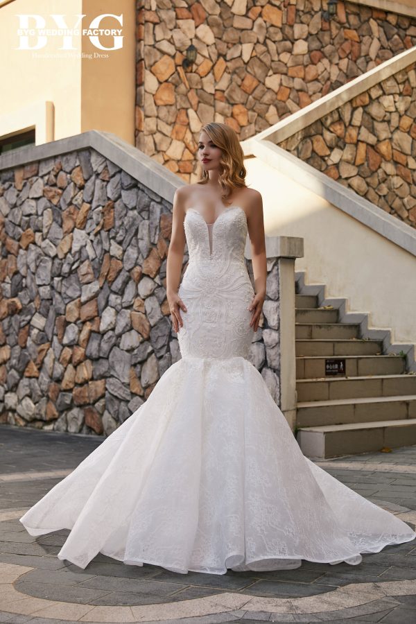 BYG #W56 sweetheart strapless mermaid dress