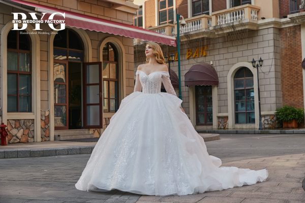 BYG #29782 fashion design cold shoulder ball gown - Image 2