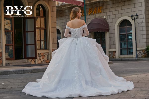 BYG #29782 fashion design cold shoulder ball gown - Image 4