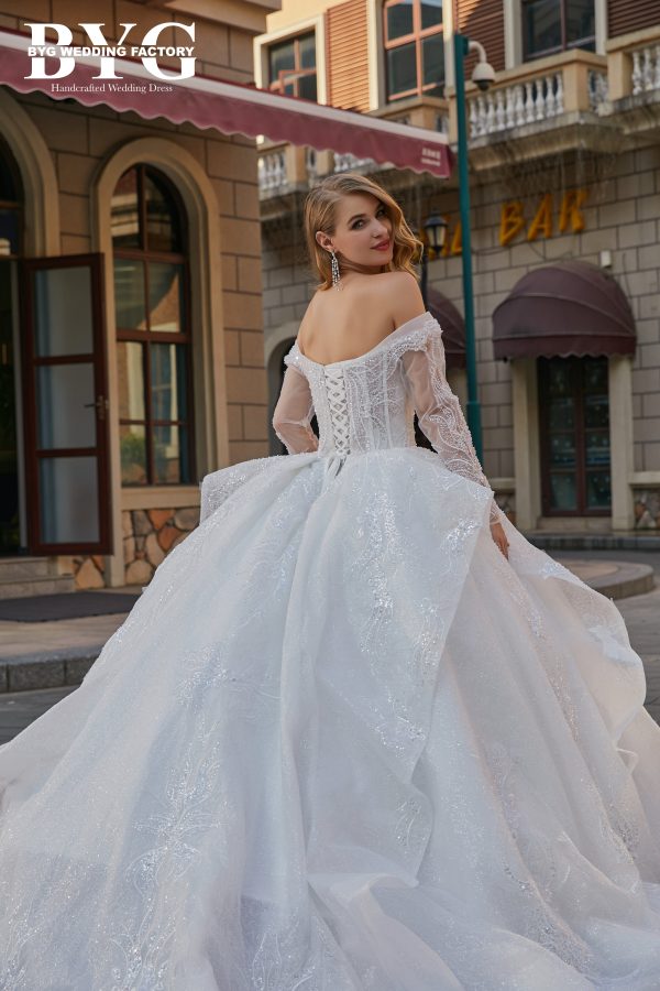 BYG #29782 fashion design cold shoulder ball gown - Image 5