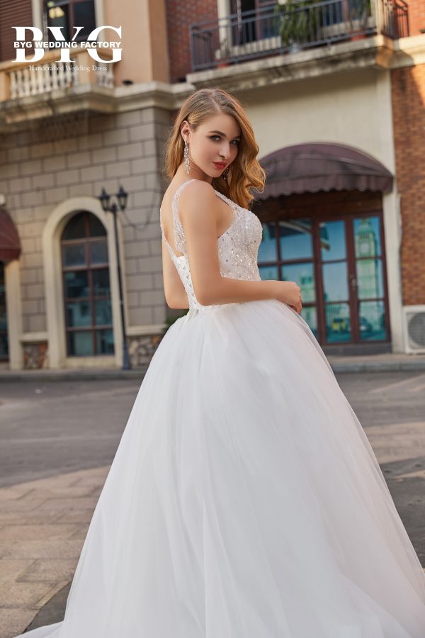 BYG #J27 good quality good price beautiful A line wedding dress - Image 5