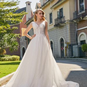 BYG #J21 shinny full lace A line dress