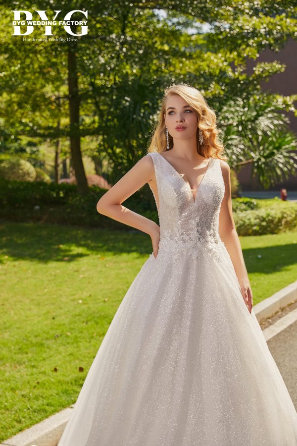 BYG #J21 shinny full lace A line dress - Image 2