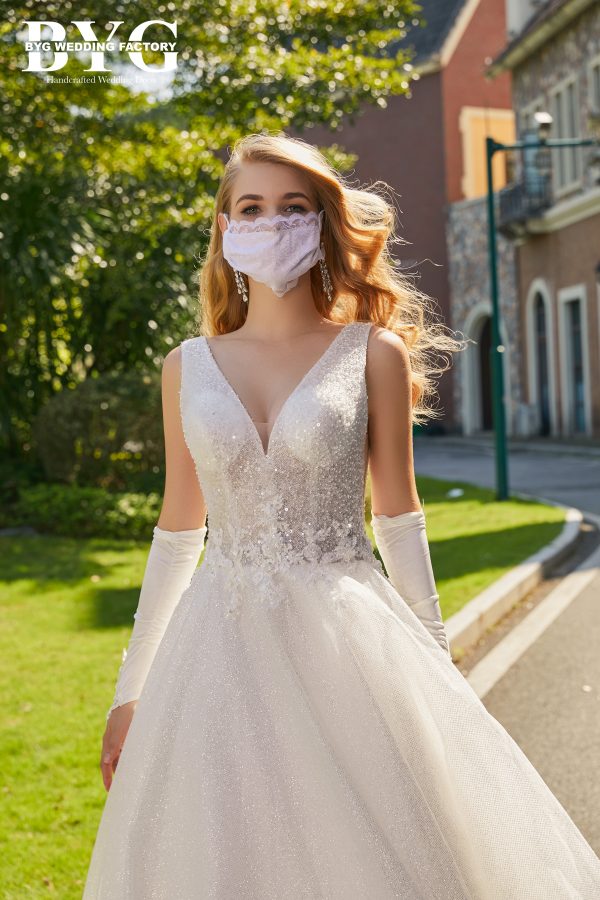 BYG #J21 shinny full lace A line dress - Image 3
