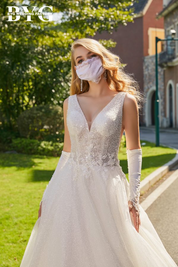 BYG #J21 shinny full lace A line dress - Image 4