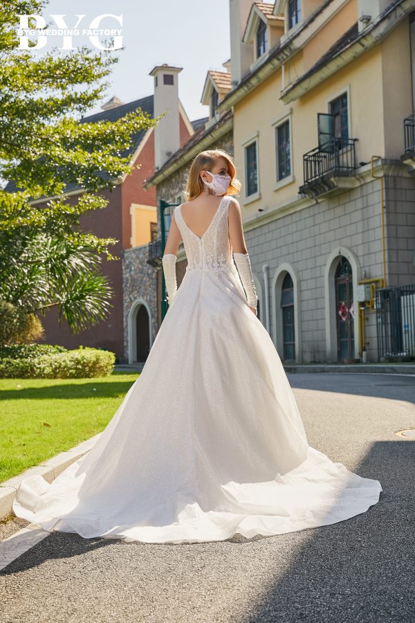 BYG #J21 shinny full lace A line dress - Image 5