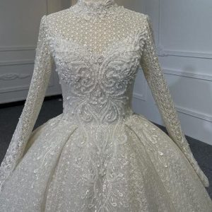 Z050 Vintage Luxury Heavy Beading Ball Gown
