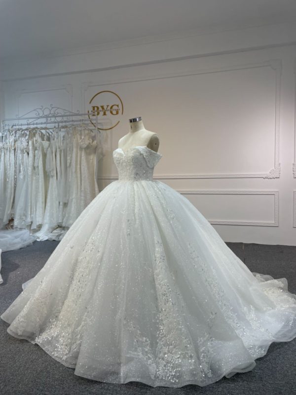 Z319-1 One-shoulder luxury beaded BALL GOWN - Image 2