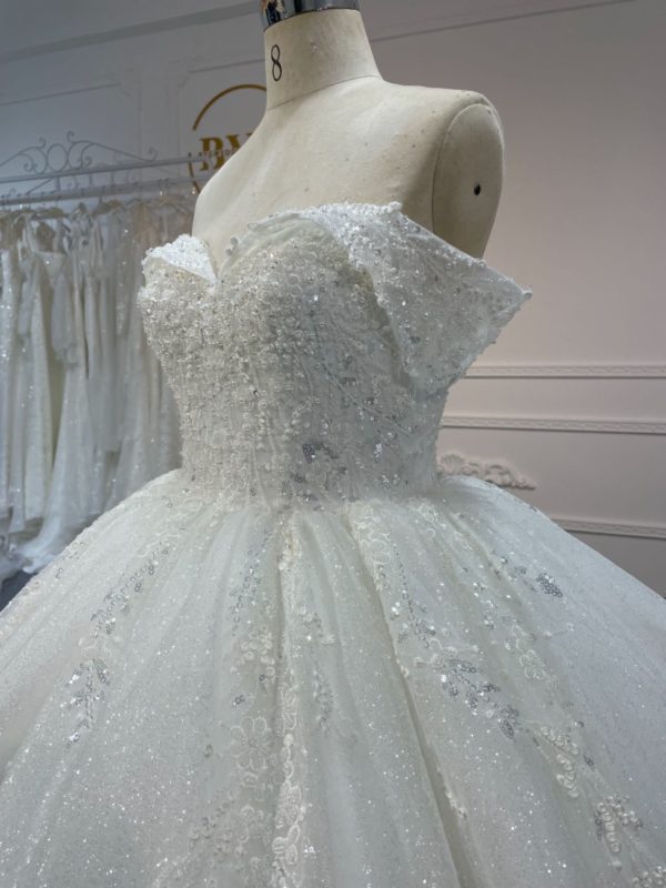 Z319-1 One-shoulder luxury beaded BALL GOWN - Image 5