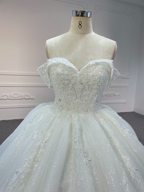 Z319-1 One-shoulder luxury beaded BALL GOWN - Image 4