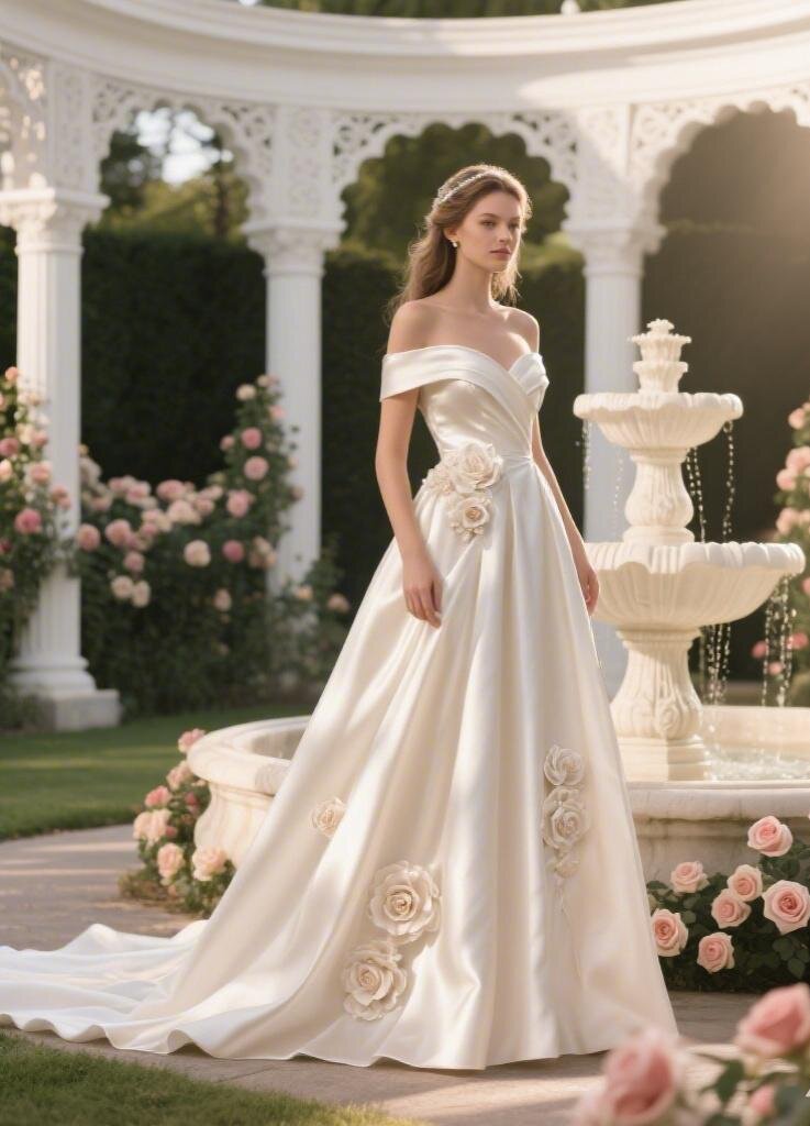 Flowy Sheath Wedding Gown