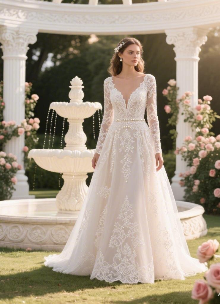 Minimalist Airy Bridal Dress
