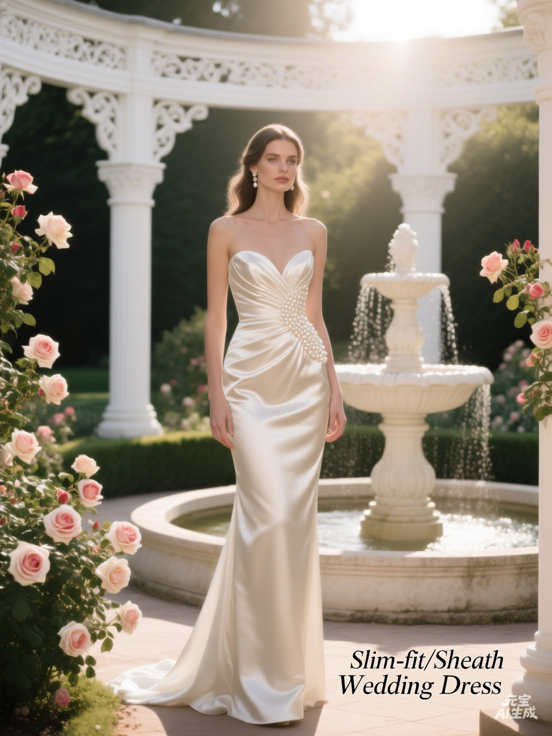 Slim-fit/Sheath Wedding Dress